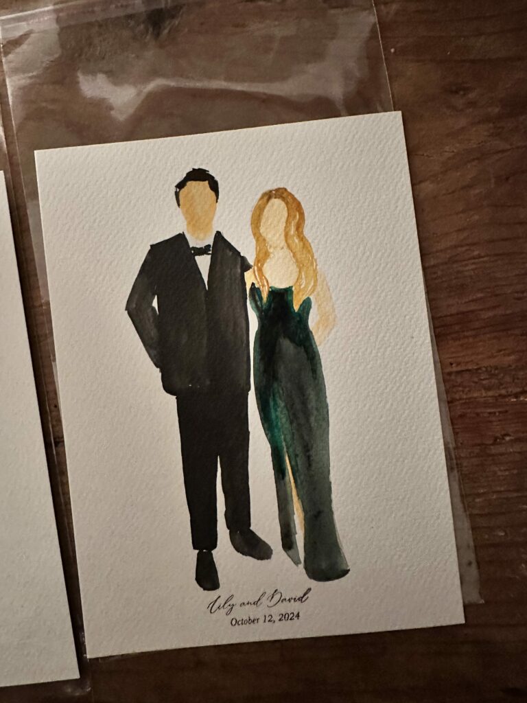 live wedding guests painter italy