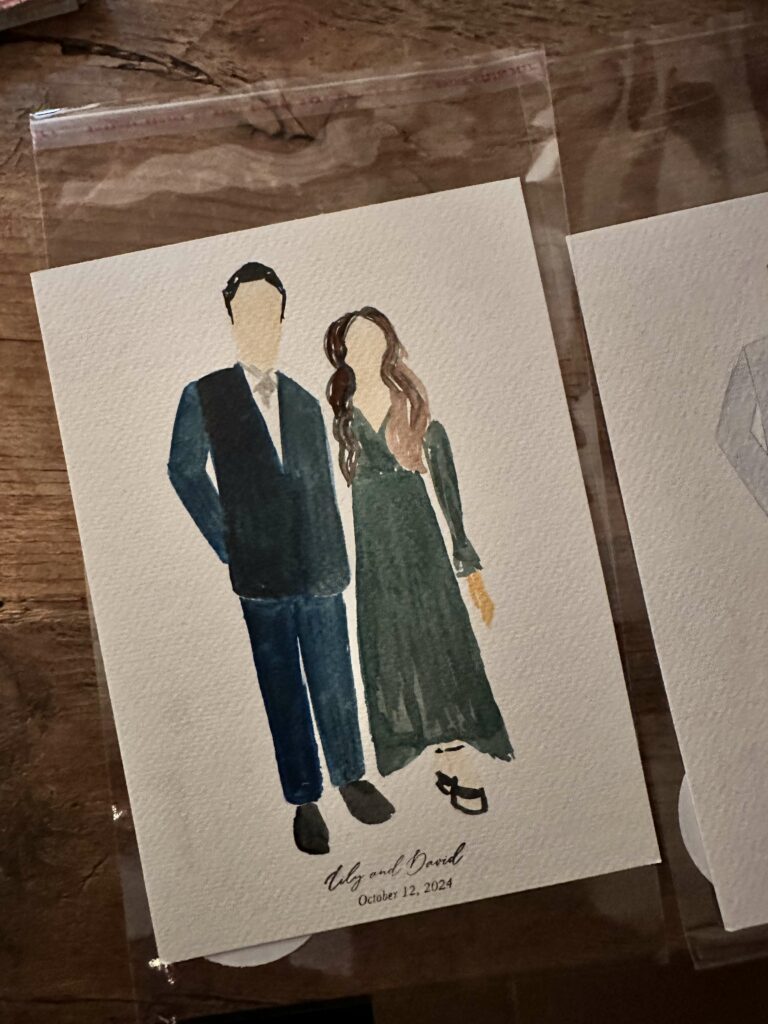 live wedding guests painter italy