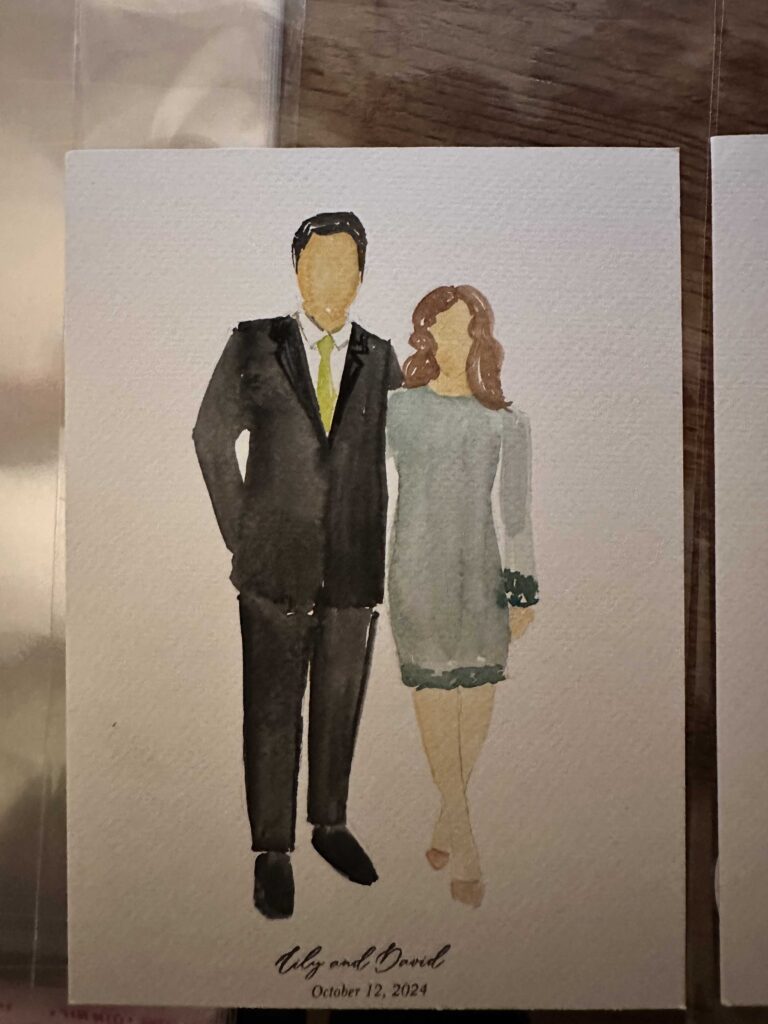 live wedding guests painter italy