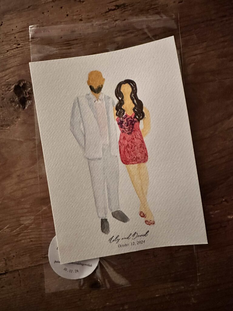 live wedding guests painter italy