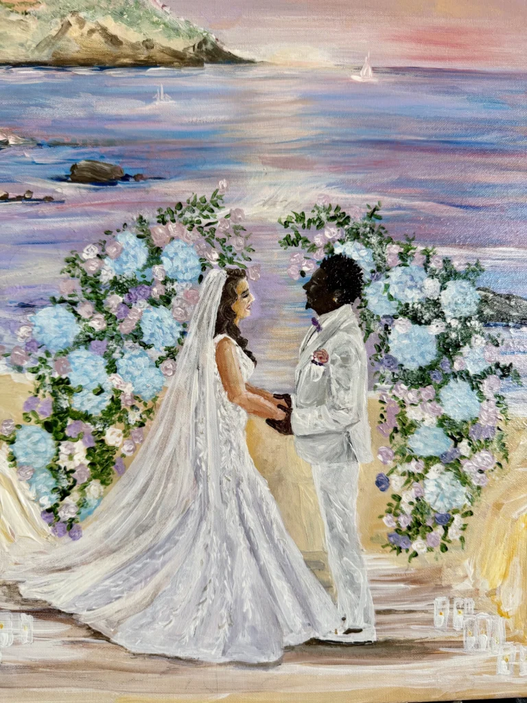 live wedding painter italy sicily taormina maria paola tintis