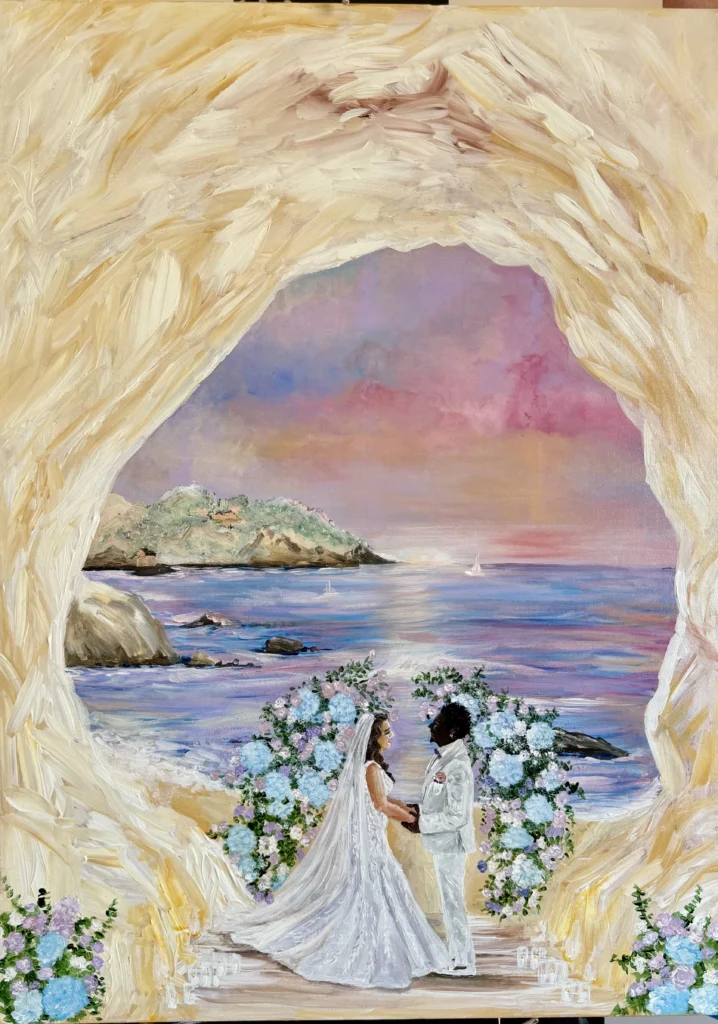 live wedding painter italy sicily taormina maria paola tintis